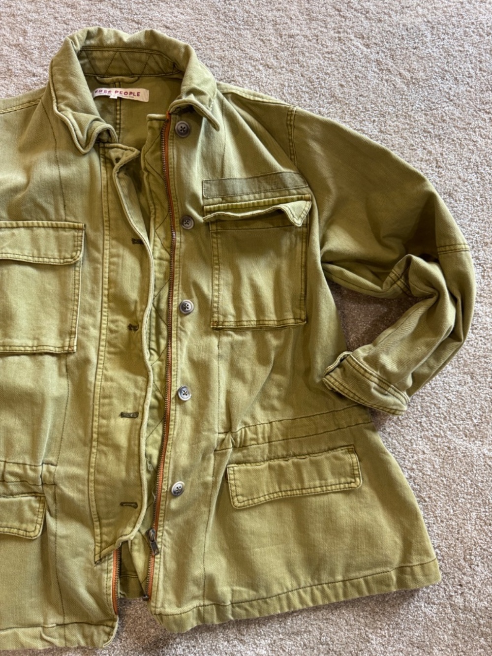free people green utility jacket - Picture 5 of 9